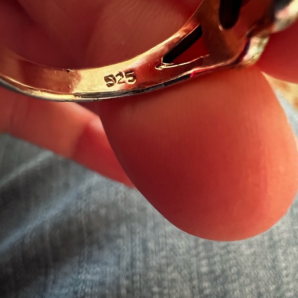 Sterling Silver 3 hearts ring sz 6.5 - Picture 5 of 10